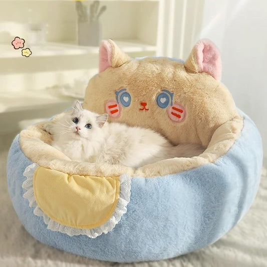 Cute Pet Tent Bed – Cozy Cave for Cats & Small Dogs    (かわいいペット用テントベッド（猫・小型犬用）